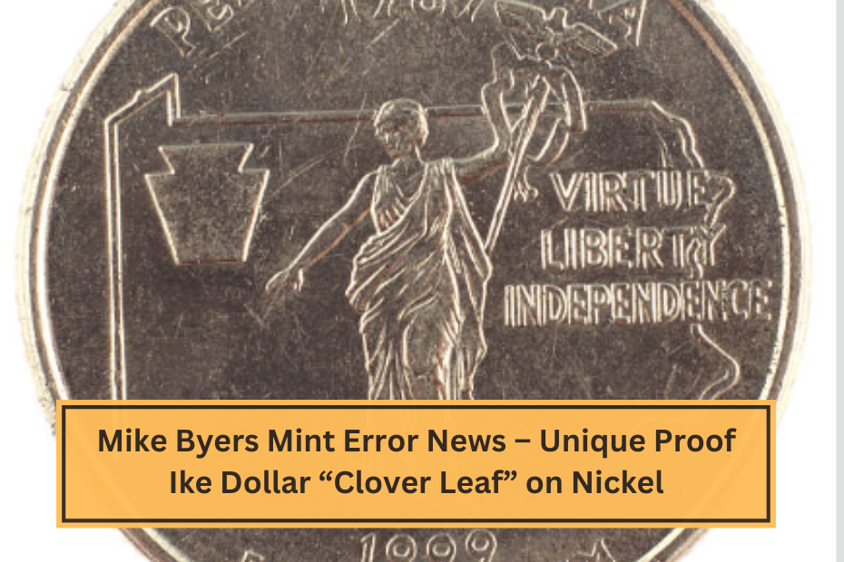 Mike Byers Mint Error News – Unique Proof Ike Dollar “Clover Leaf” on Nickel