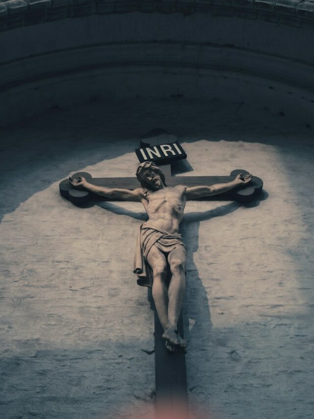 Inri crucifix at daytime