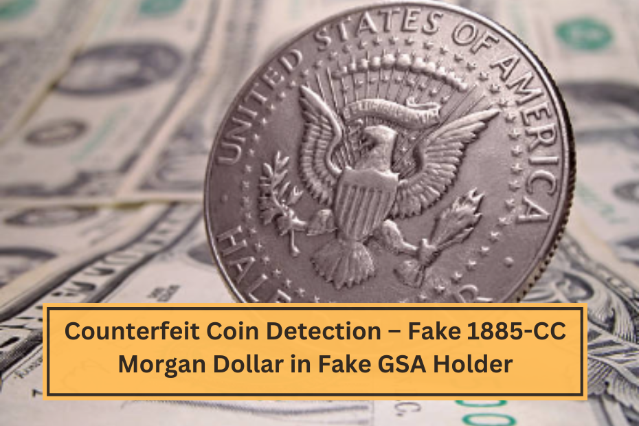 Counterfeit Coin Detection – Fake 1885-CC Morgan Dollar in Fake GSA Holder