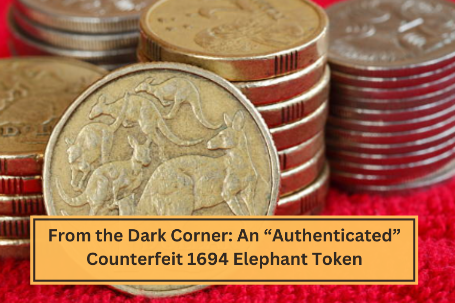 From the Dark Corner An “Authenticated” Counterfeit 1694 Elephant Token