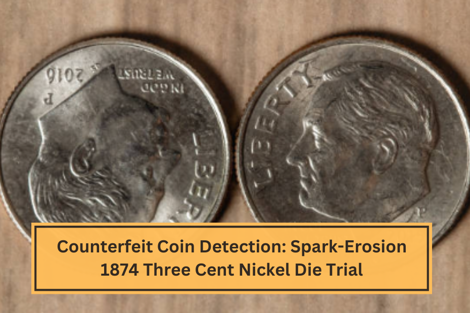 Counterfeit Coin Detection Spark-Erosion 1874 Three Cent Nickel Die Trial