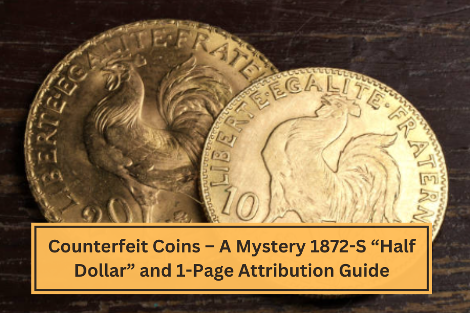 Counterfeit Coins – A Mystery 1872-S “Half Dollar” and 1-Page Attribution Guide