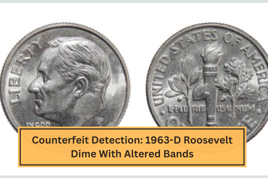 Counterfeit Detection 1963-D Roosevelt Dime With Altered Bands